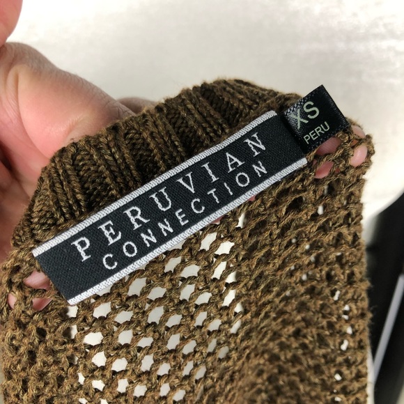 Peruvian Collection XS Brown Knit Top - Picture 4 of 4